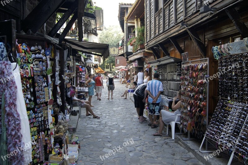 Bulgaria Old Town Street Market Booth