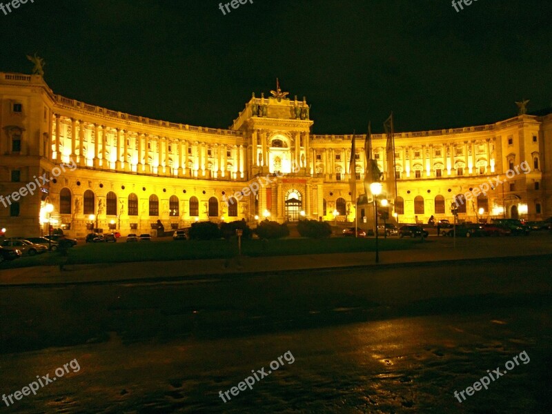 Vienna Hofburg Imperial Palace Night Castle Austria