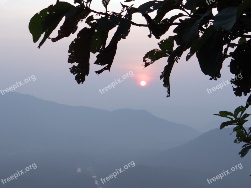 Sunset Western Ghats Sahyadri Bee Rocks Uttar Kannada