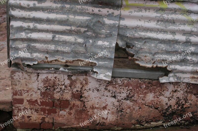 Metal Old Rust Rusted Bricks