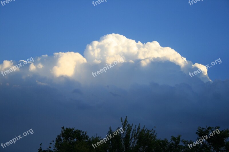 Clouds Cumulus White Large Heavy