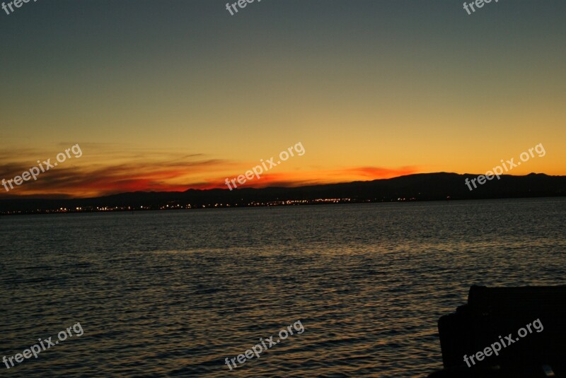 Sunset Dusk Sky Clouds Orange