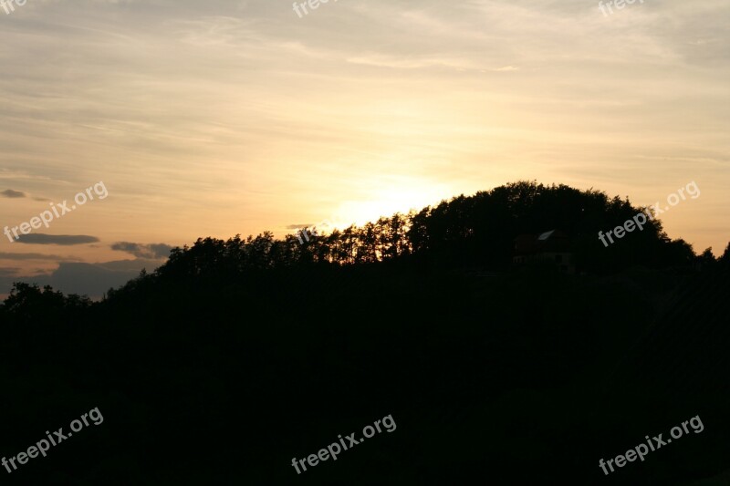 Southern Styria Sunset Vineyard Free Photos