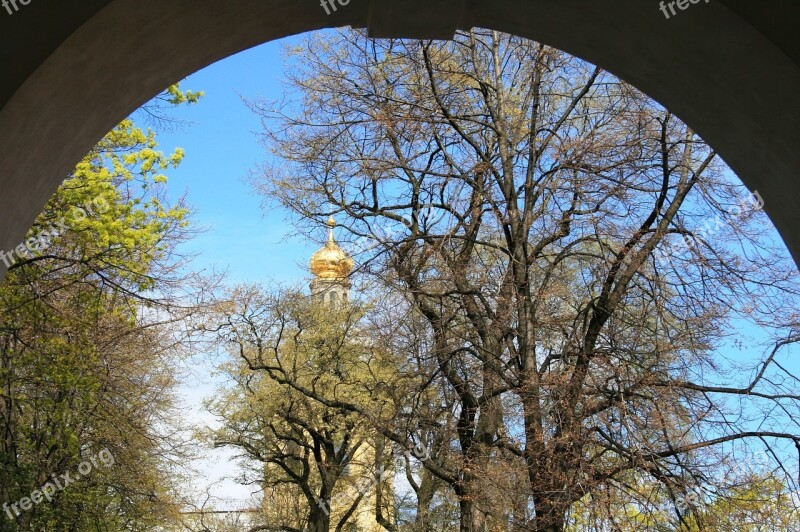 Arch Circular Entrance Opening Trees