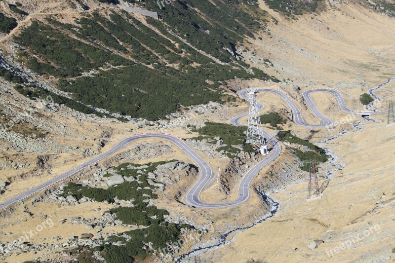 Serpentine Hairpin Turn Road Valley Curves