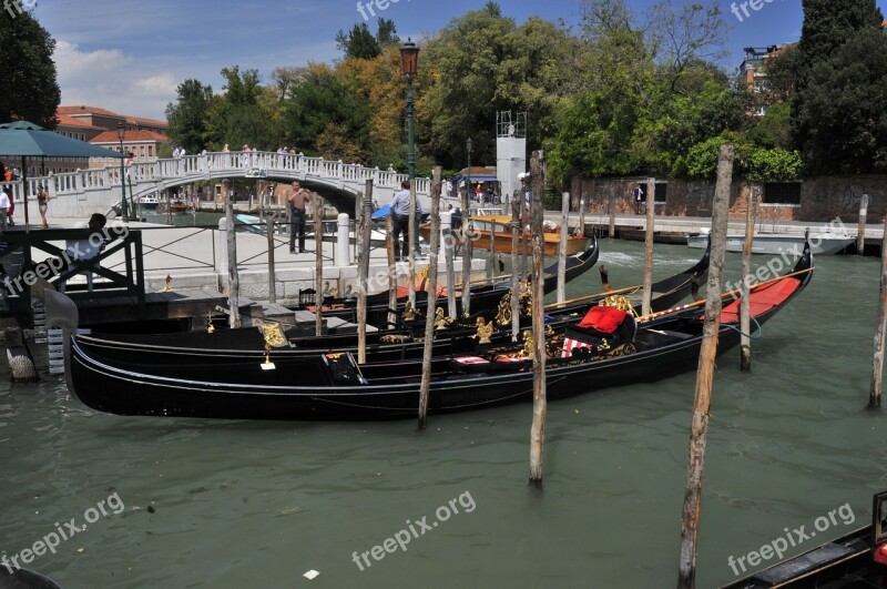 Gondola Venice Italy Canal Water