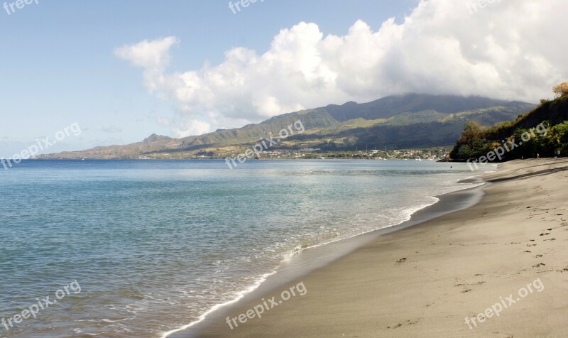 Martinique Peeled Ocean Island Beach Sea