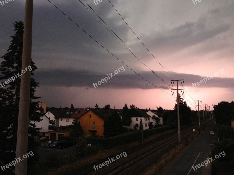 Thunderstorm Flash Clouds Weather Free Photos