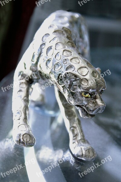 Panther Decoration Silvery Silberig Free Photos