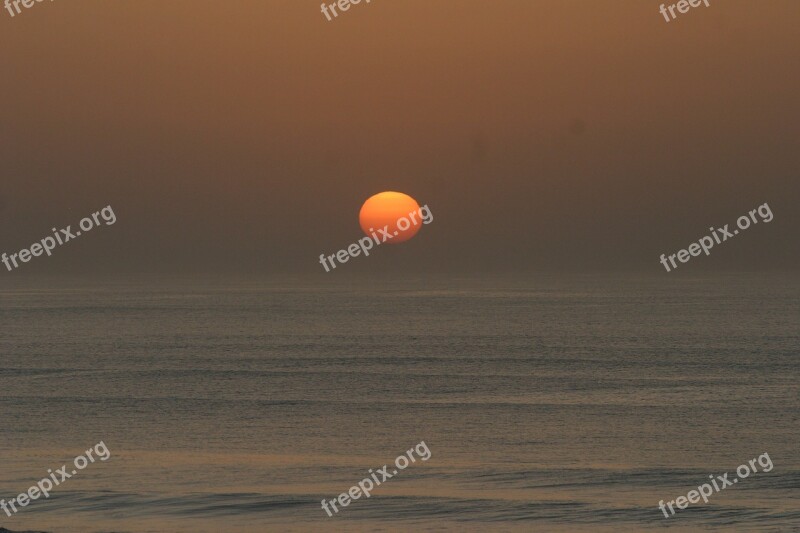 Sunset Atlantic Mimizan Plage West France Free Photos