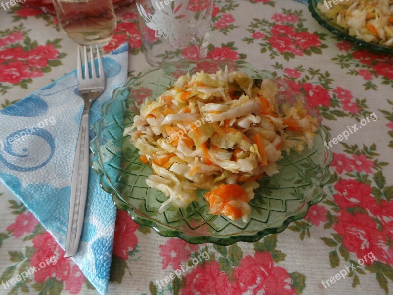 Salad Vegetables Vitamins Lunch Carrots