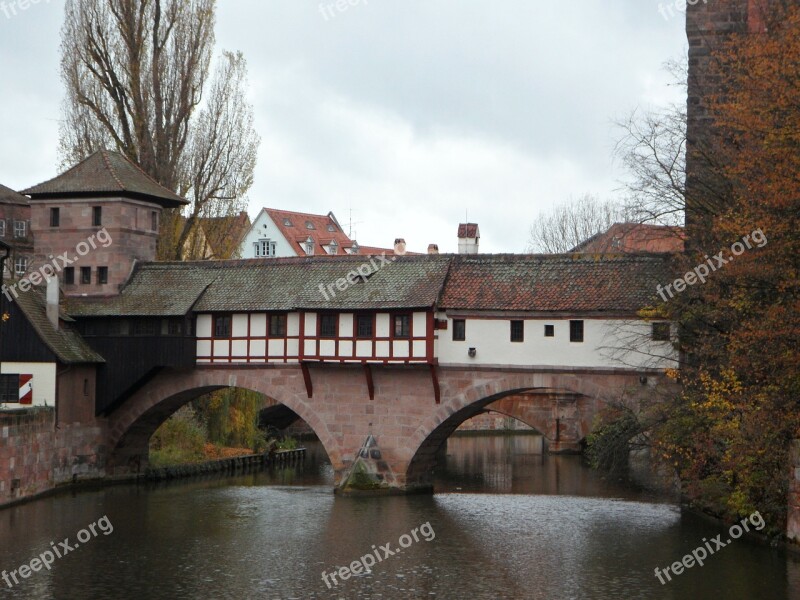 Pegnitz Nuremberg Historic Center Bridge River