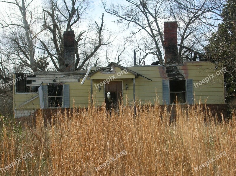 Shack Outside Yellow House Rundown