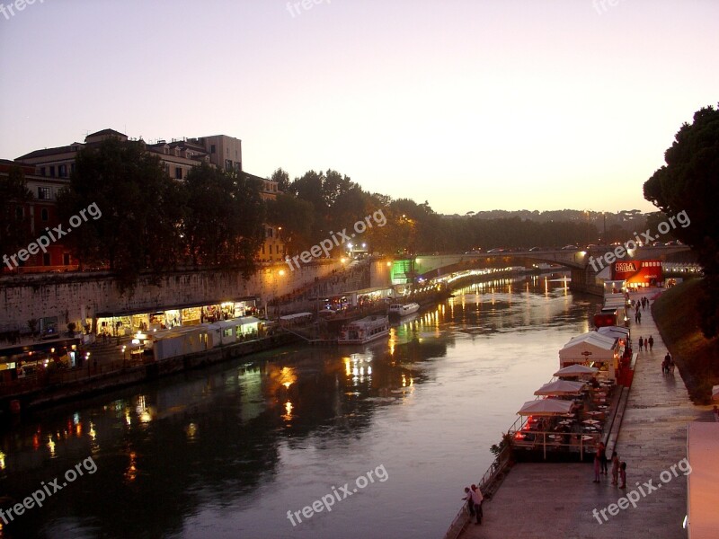 Rome Tiber Trastevere River Free Photos