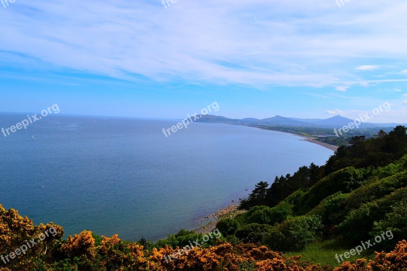 Bay Water View Gorse Sky