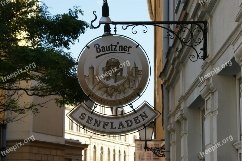 Bautzen Germany Shopsign Mustard Architecture