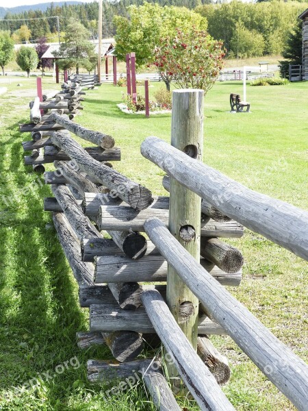 Wooden Fence Landscape Heritage Wild West