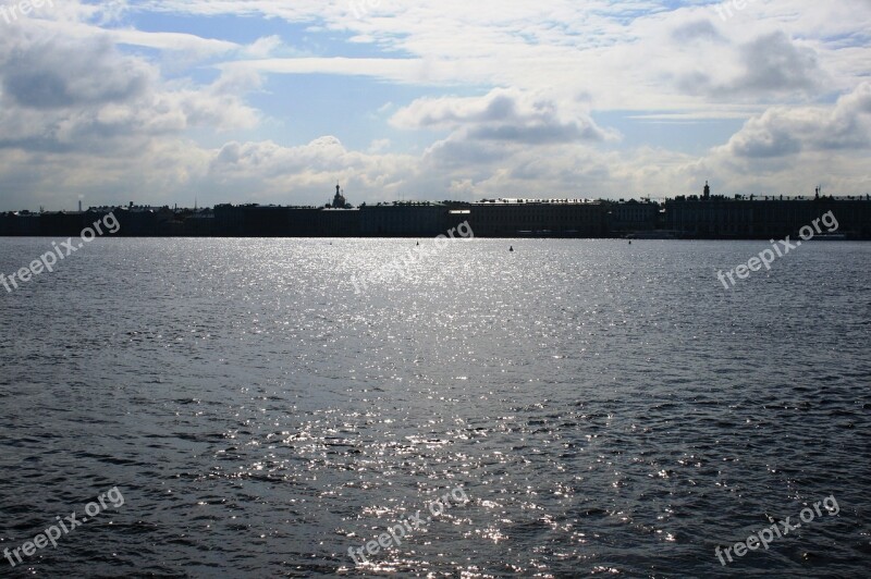 River Neva Great Water Shimmering