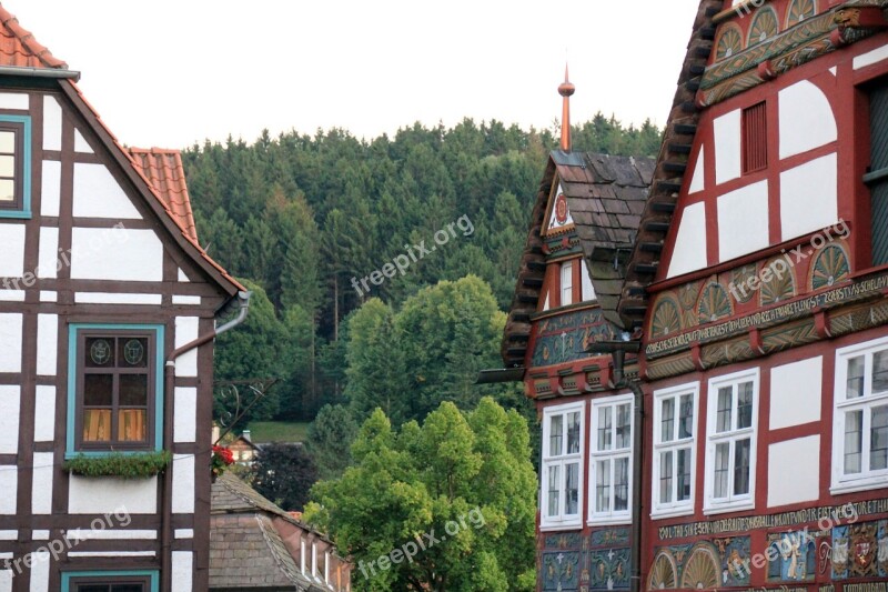 Building Village Schwalenberg Truss Fachwerkhaus