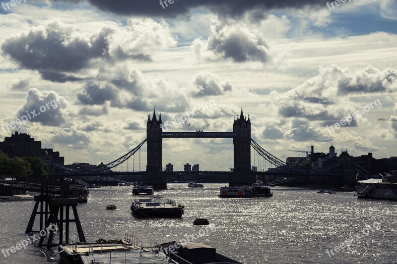 London London Bridge Sky Scenery Skyline