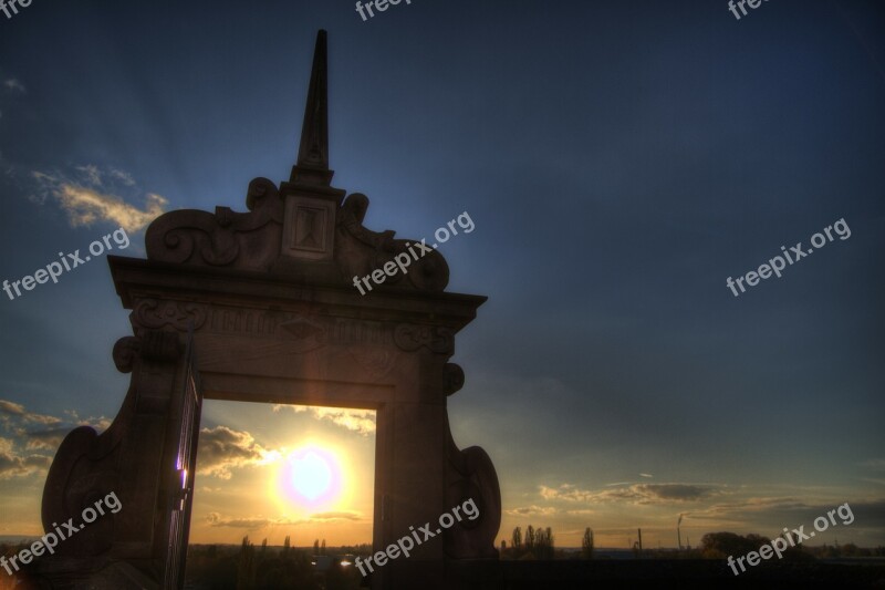 Sunset Aschaffenburg Castle Clouds Free Photos