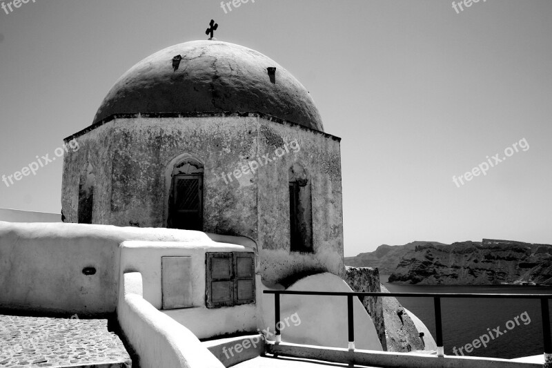 Crete Dome Santorini Free Photos