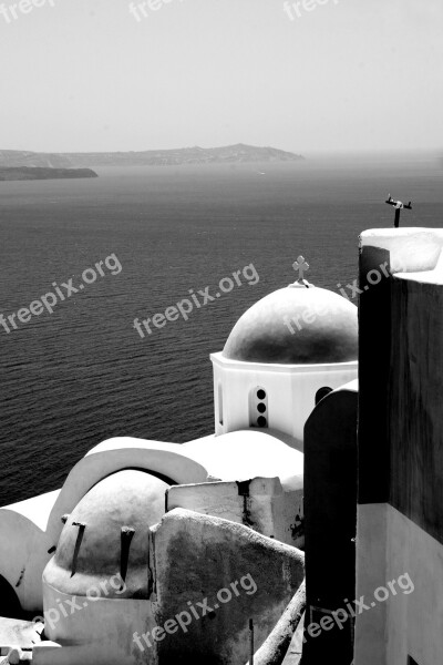 Crete Dome Santorini Free Photos