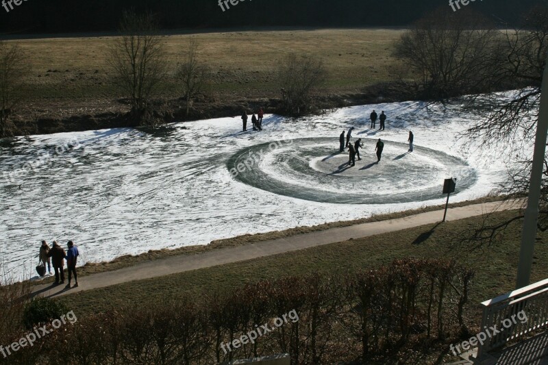 Geilnau Winter River Ice Frozen