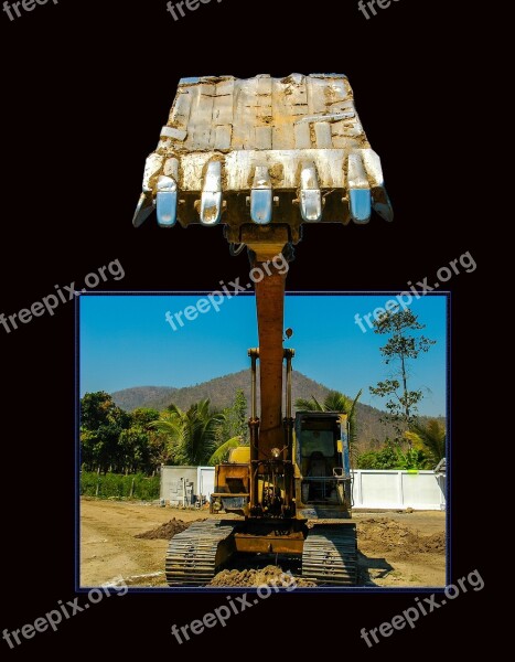 Excavators Backhoe Bucket Frame Free Photos