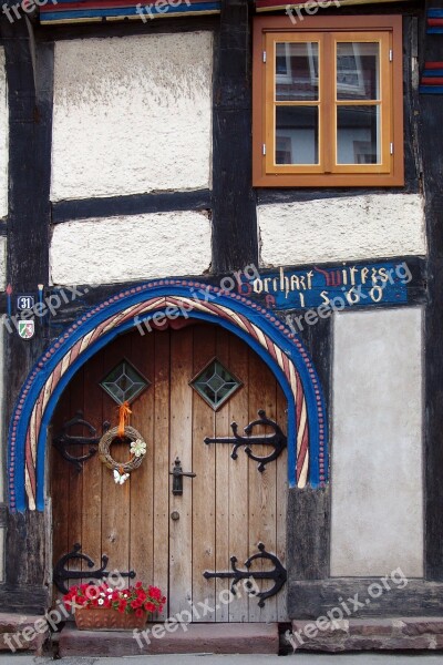 Building House Door Truss Fachwerkhaus