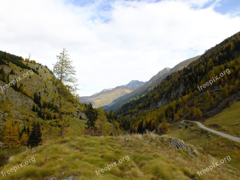 Mountains Switzerland Green Autumn Alpine