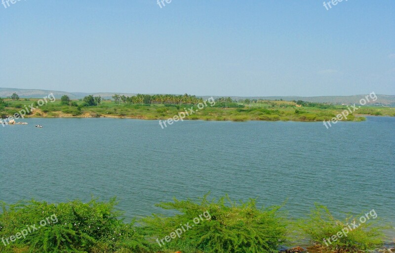 Krishna River Backwaters Bagalkot Karnataka India