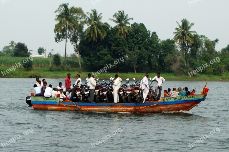 Krishna River Boat Island Bagalkot Karnataka