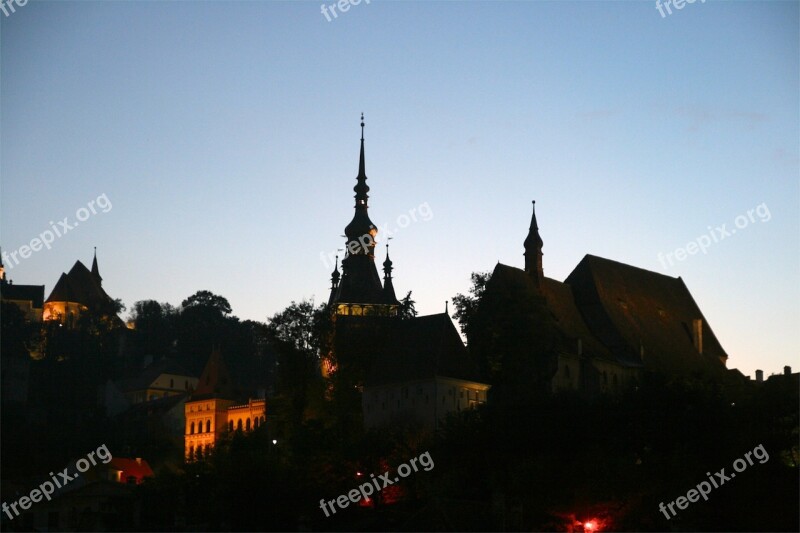 Castle Sunset Fortress Historical Landmark