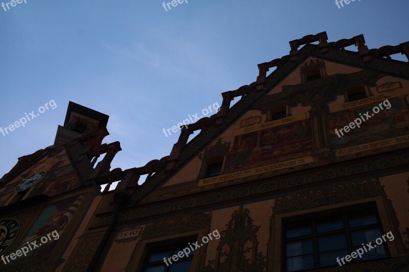 Town Hall Ulm Facade Painting Ulmer Hall