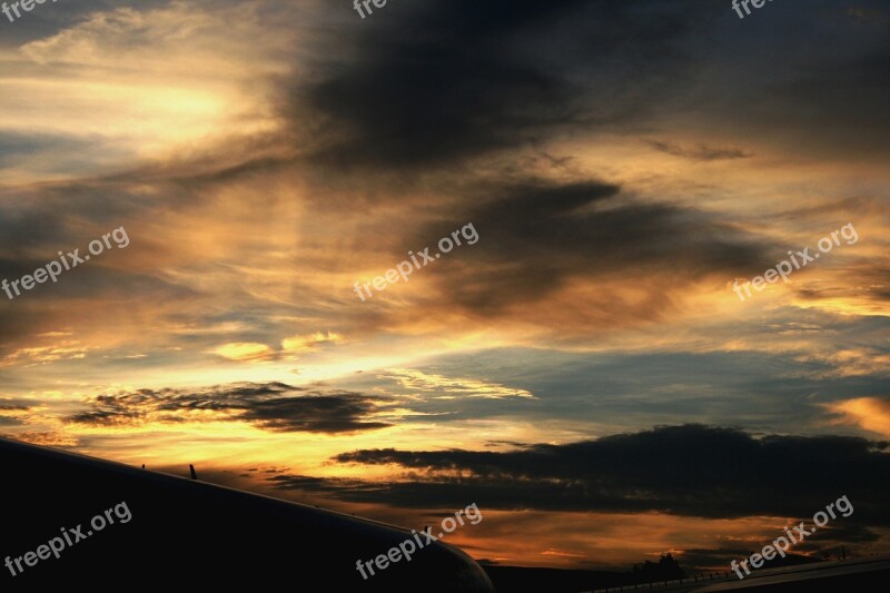 Sunset Clouds Pearly Pinks Yellow