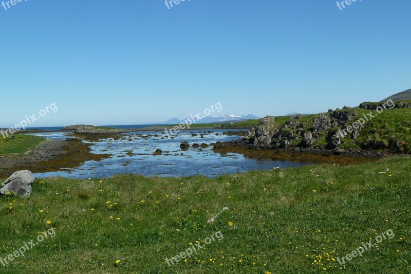 Iceland Vatnsnes Mood Nature Landscape