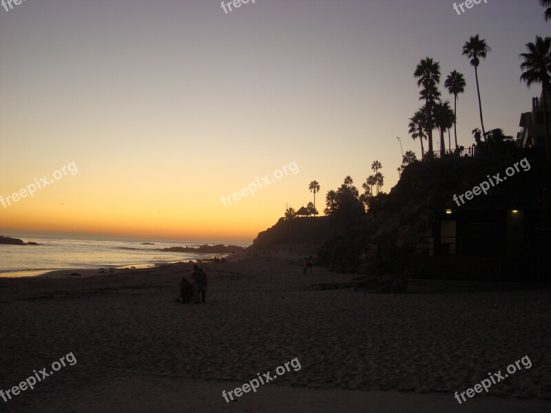 Laguna Beach California Sunset Coastline Ocean