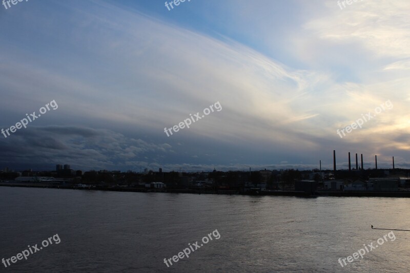 Rhine High Water Sachsen River Sky