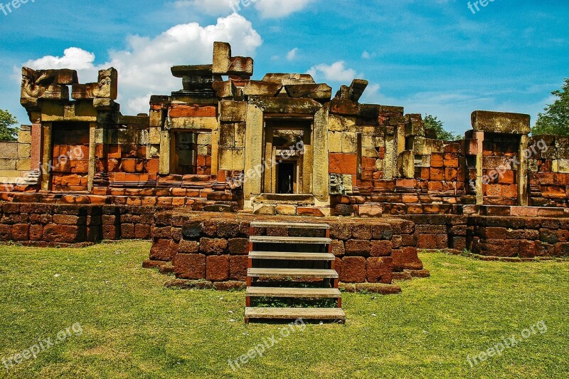 Temple Ruins Khorat Thailand Free Photos