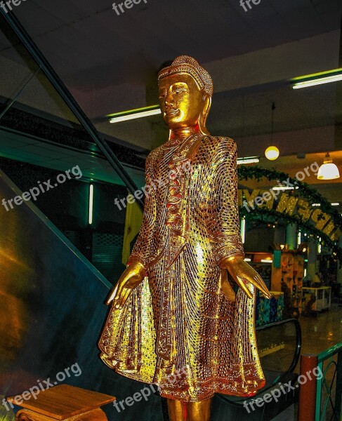 Golden Lady Figurine Sculpture Sparkle Free Photos