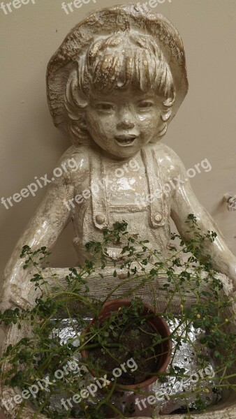 Statue Figure Sculpture Face Child