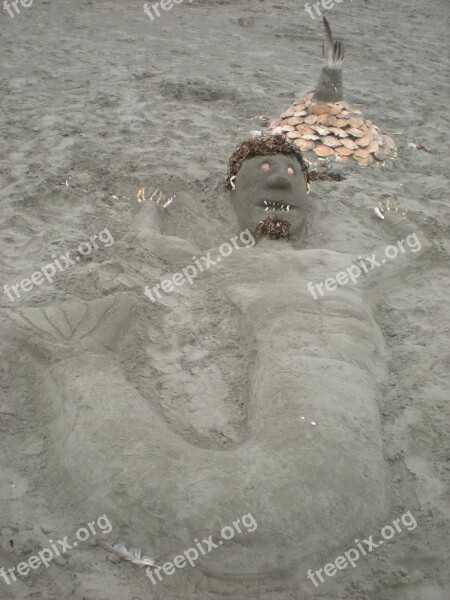 Mermaid Sand Mermaid Sand Art Beach Art Sandcastles