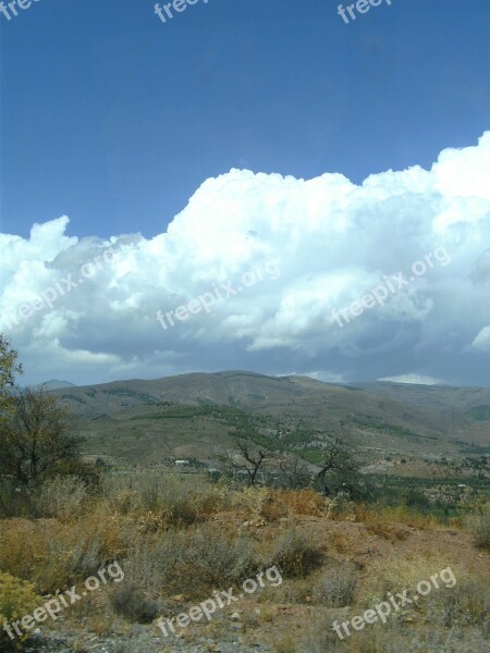 Hill Sky Clouds Selva Marine Enormous