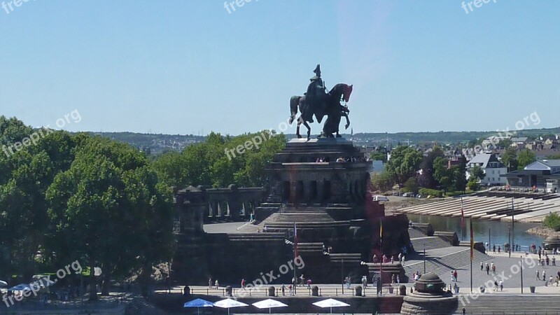 Koblenz German Corner Monument Free Photos