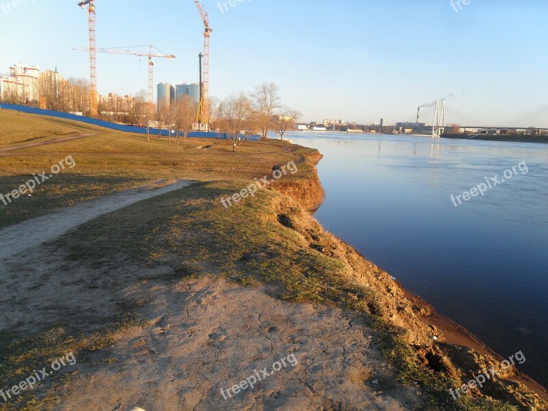 Russia St Petersburg Russia River Beach Neva