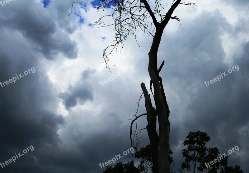 Clouds Gathering Overlapping Storm Building Dark