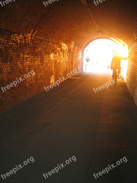 Tunnel Light Berlin Underpass Bike