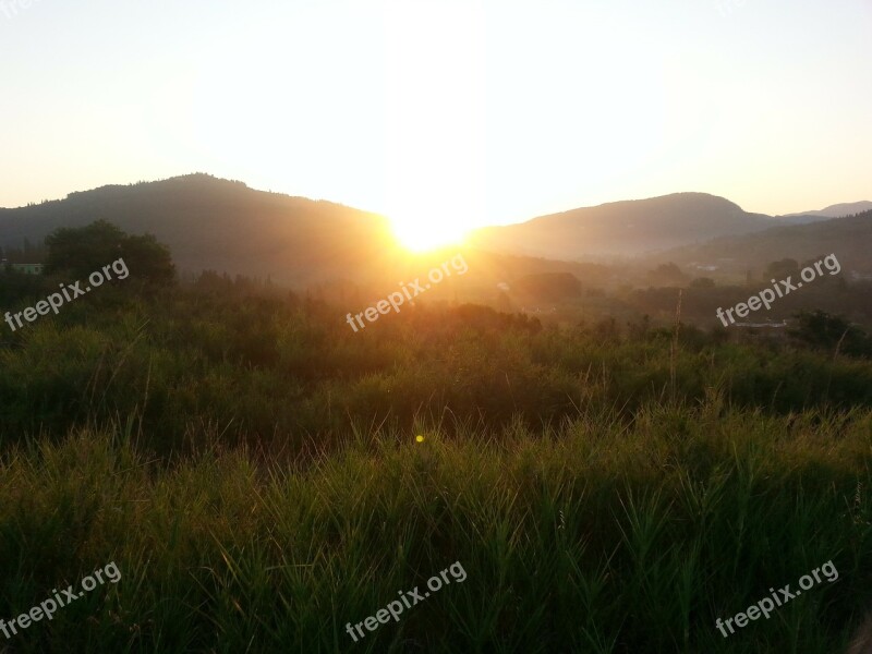 Sunrise Mountain Morgenrot Free Photos