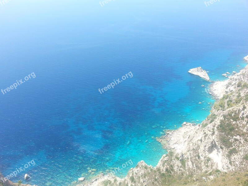 Sea Turquoise Rock Cliff Rocky Coast